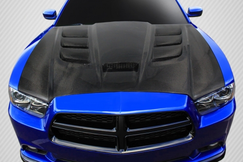 Carbon Fiber DriTech Viper Style Hood 11-14 Dodge Charger - Click Image to Close